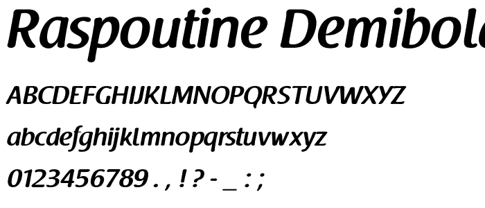 Raspoutine DemiBold font